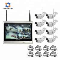 8ch 12.5 inch LCD Combo Wifi NVR 720P 960P 1080P CCTV Security Camera System Wireless NVR Kit