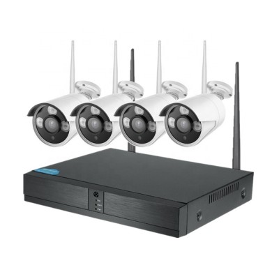 Good quality real time smart 4ch p2p nvr kit with 4 pcs ip camera